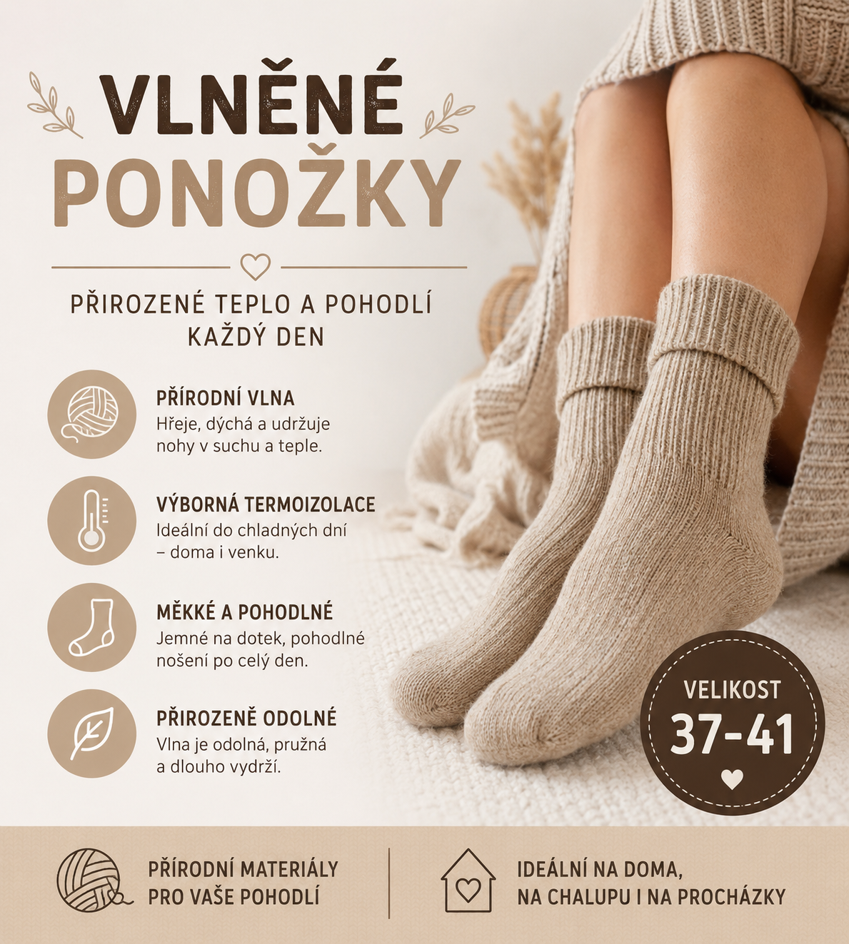 dámské vlněné ponožky